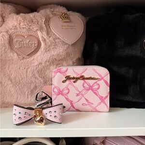 Juicy Couture Lovely Bow Pink and Black Wallet